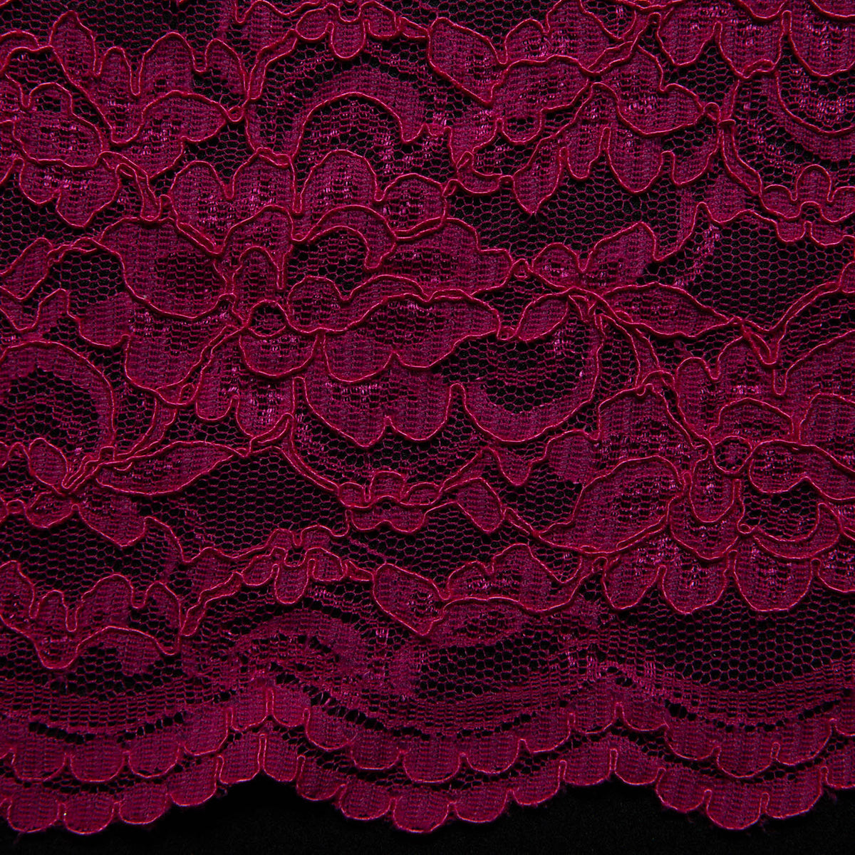 1 Yard Corded Raschel Lace Fabric with Elegant Floral Pattern, 52/54" Wide