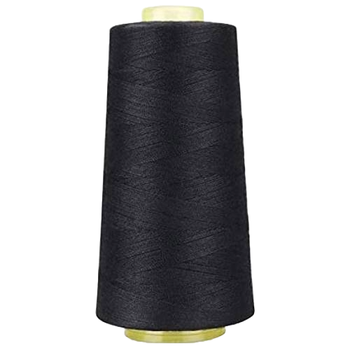 1 Pack of 6000 Yard Black Spools Sewing Thread All Purpose 100% Spun Polyester Overlock Cone