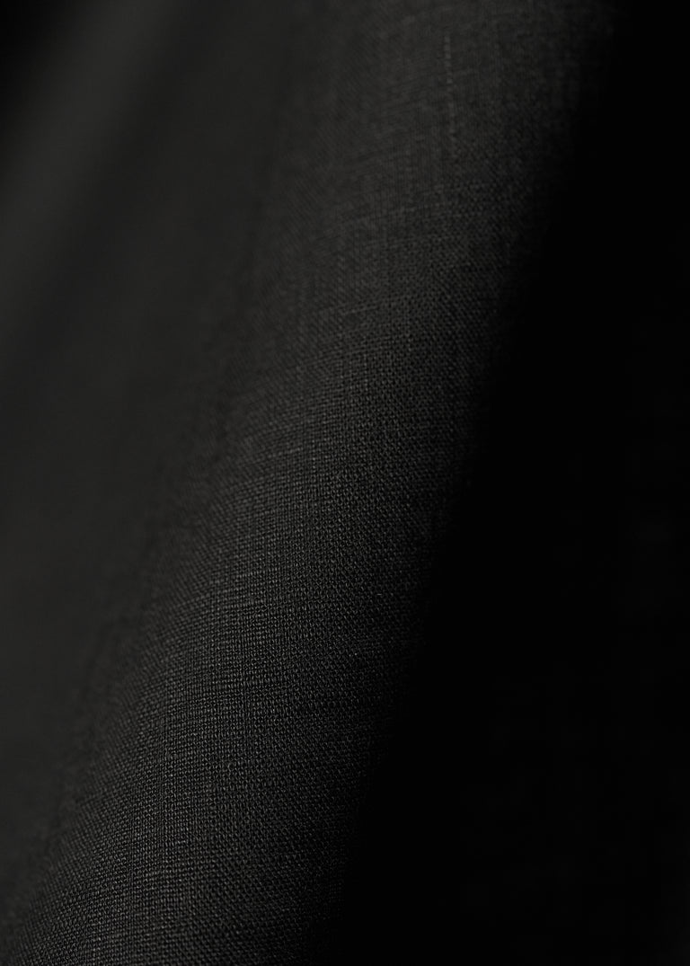 1 Yard Lightweight Black Linen Fabric Flat Solid 58 Inches Wide for Apparel and Crafts