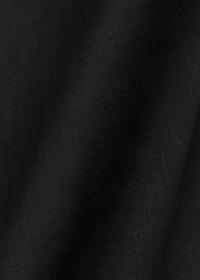 1 Yard Softened Black Linen Fabric Lightweight Solid 58 Inches Wide for Apparel and Home Décor