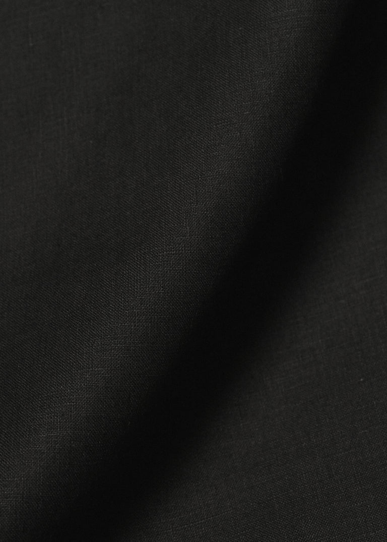 1 Yard Black Solid Pure Linen Fabric, Midweight Softened 54 Inches Wide for Apparel and Décor