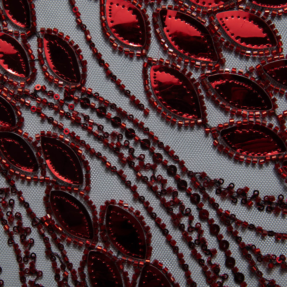 1 Yard Stylish Design Embroidered Tulle Lace Fabric with Sequins 52" Wide Designer Textile