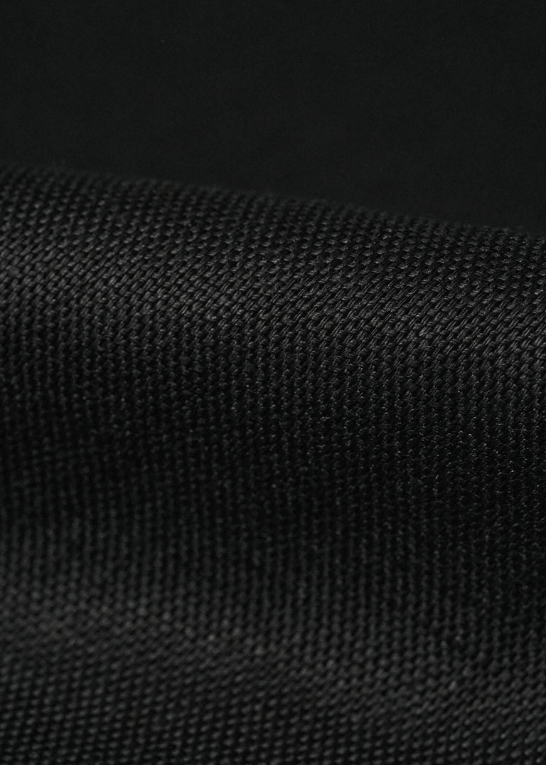 1 Yard Solid Black Midweight Pure Linen Fabric 8 oz Durable 60 Inches Wide