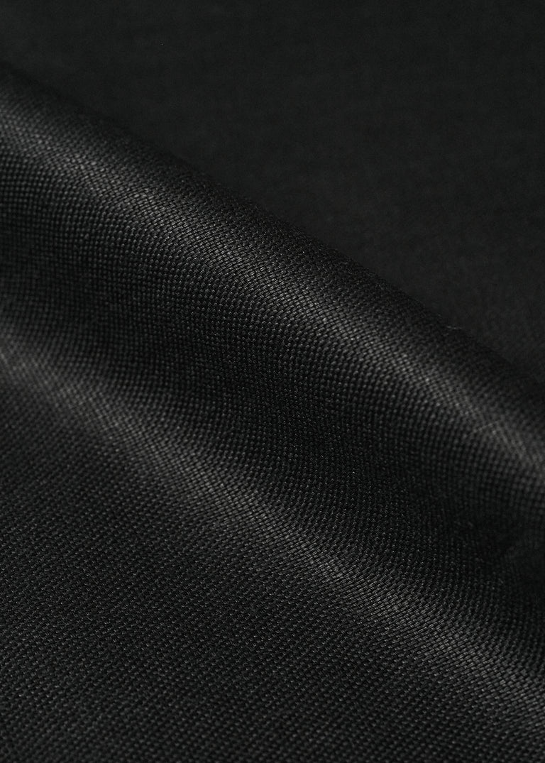 1 Yard Solid Black Midweight Pure Linen Fabric 8 oz Durable 60 Inches Wide