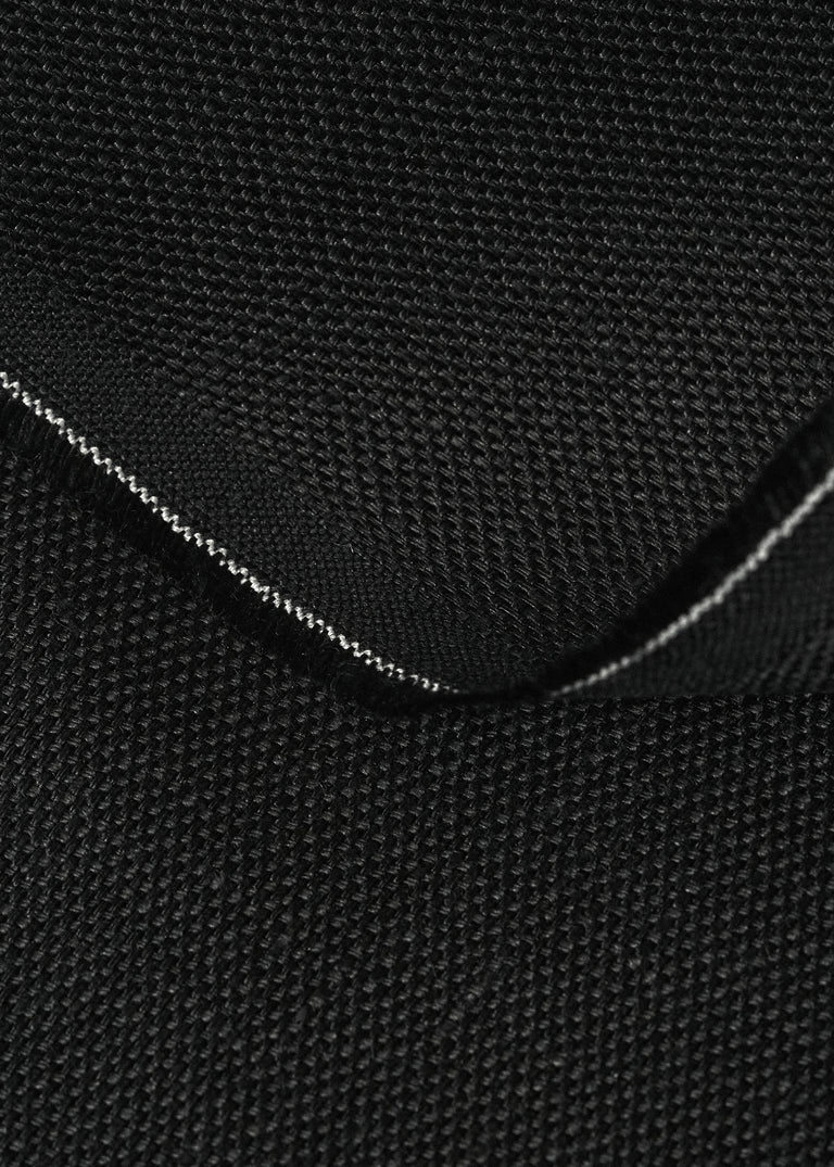 1 Yard Solid Black Midweight Pure Linen Fabric 8 oz Durable 60 Inches Wide