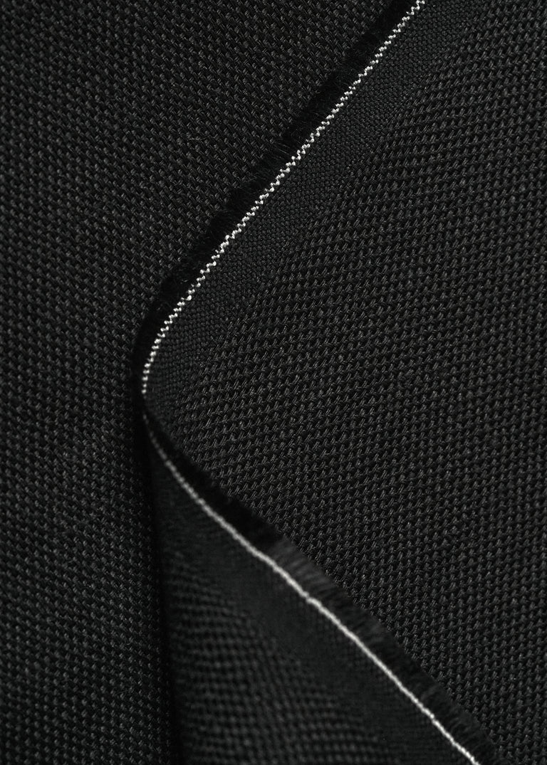 1 Yard Solid Black Midweight Pure Linen Fabric 8 oz Durable 60 Inches Wide