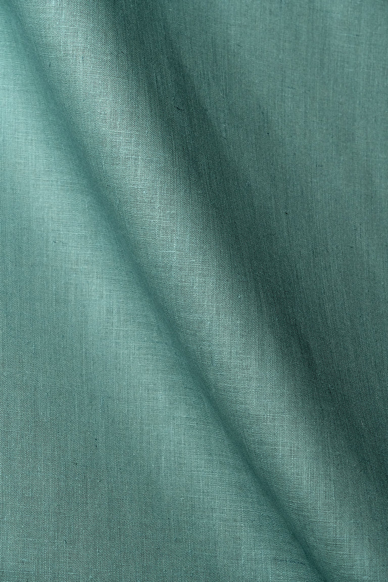 1 Yard Bluegreen Pure Linen Fabric, Washed Softened Midweight 5.5 oz 58 Inches Wide
