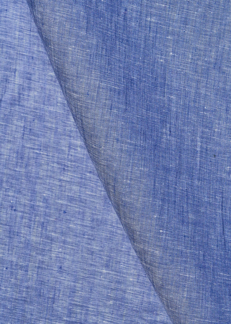 1 Yard Blue or Off White 2 Tone Melange Linen Fabric Lightweight Flat Weave 58 Inches Wide