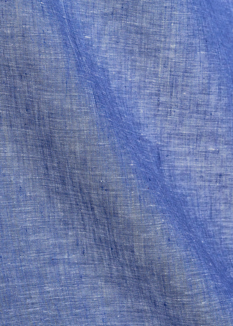 1 Yard Blue or Off White 2 Tone Melange Linen Fabric Lightweight Flat Weave 58 Inches Wide