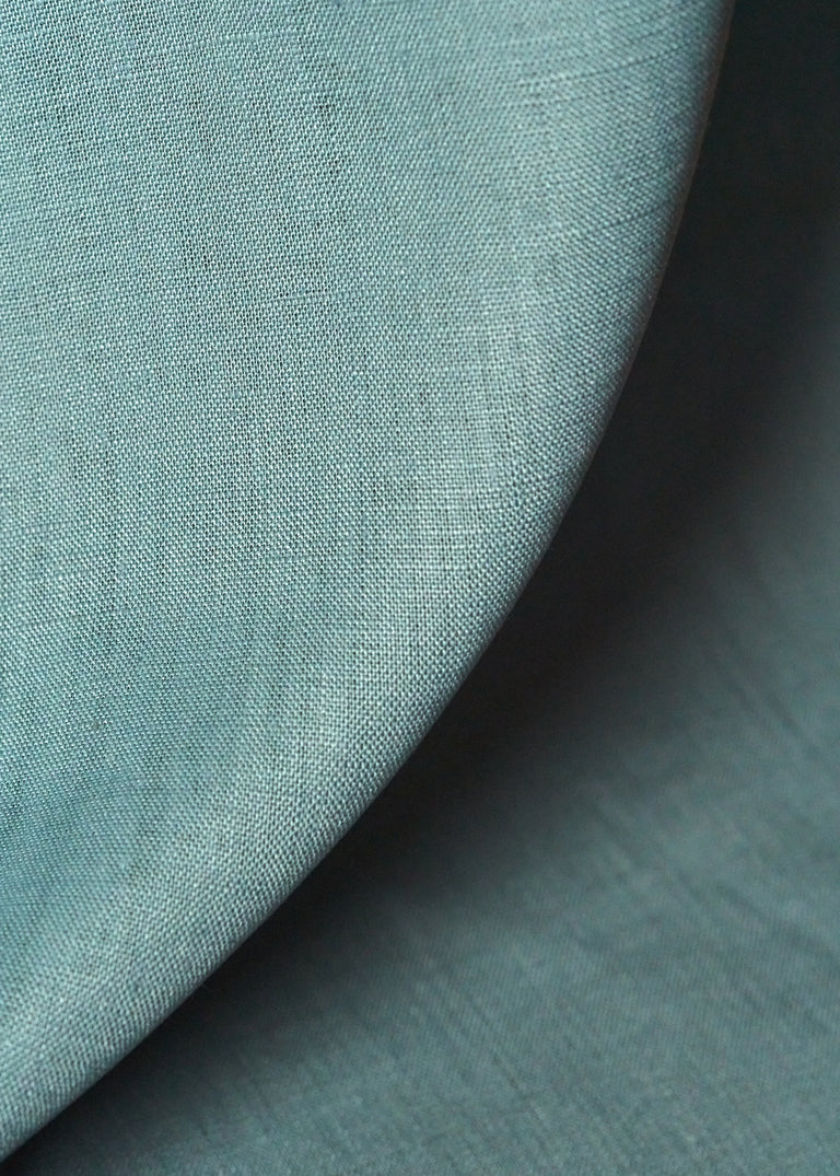 1 Yard Bluestone Pure Linen Fabric, Flat Midweight 5.5 oz 54 Inches Wide