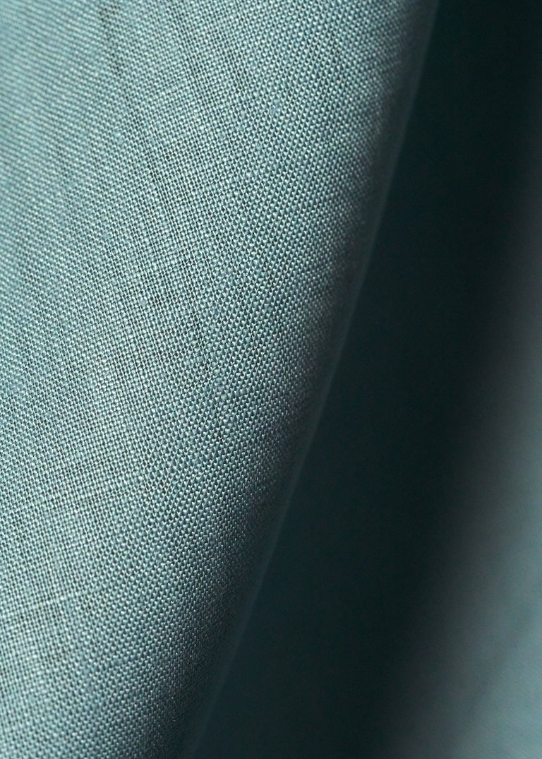 1 Yard Bluestone Pure Linen Fabric, Flat Midweight 5.5 oz 54 Inches Wide