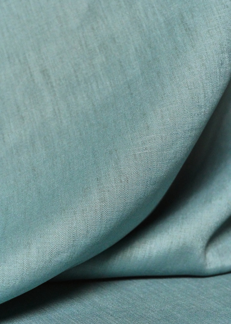 1 Yard Bluestone Pure Linen Fabric, Flat Midweight 5.5 oz 54 Inches Wide