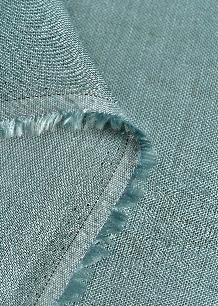 1 Yard Bluestone Pure Linen Fabric, Flat Midweight 5.5 oz 54 Inches Wide
