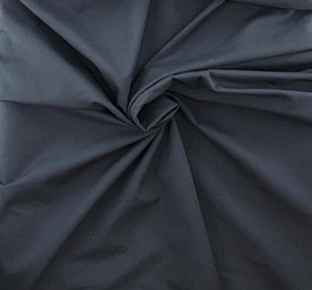 Solid Black Fabric 65/35 Poly Cotton, 58/60" Wide Lightweight Woven Apparel & Craft Fabric by 1 Yard