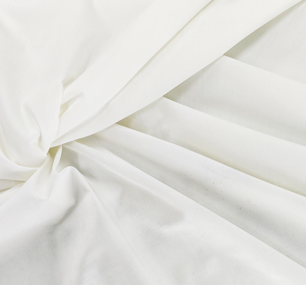 Solid Ivory Fabric 65/35 Poly Cotton, 58/60" Wide 1 Yard Lightweight Woven Apparel & Home Decor Fabric