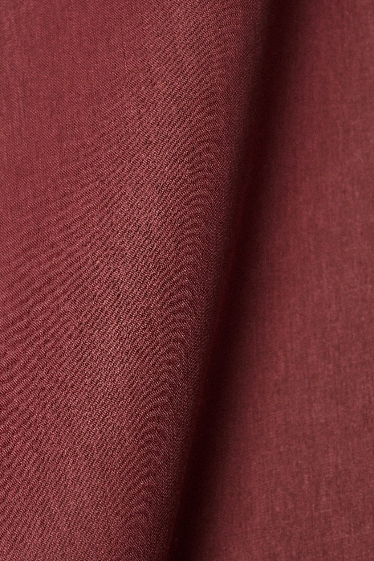 1 Yard Burgundy Linen Silk Blend Fabric, Woven Midweight Textile for Apparel & Decor 54" Wide