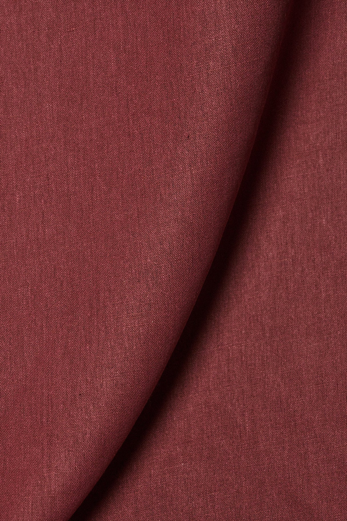 1 Yard Burgundy Linen Silk Fabric, Elegant Midweight Woven Material 54 Inches Wide