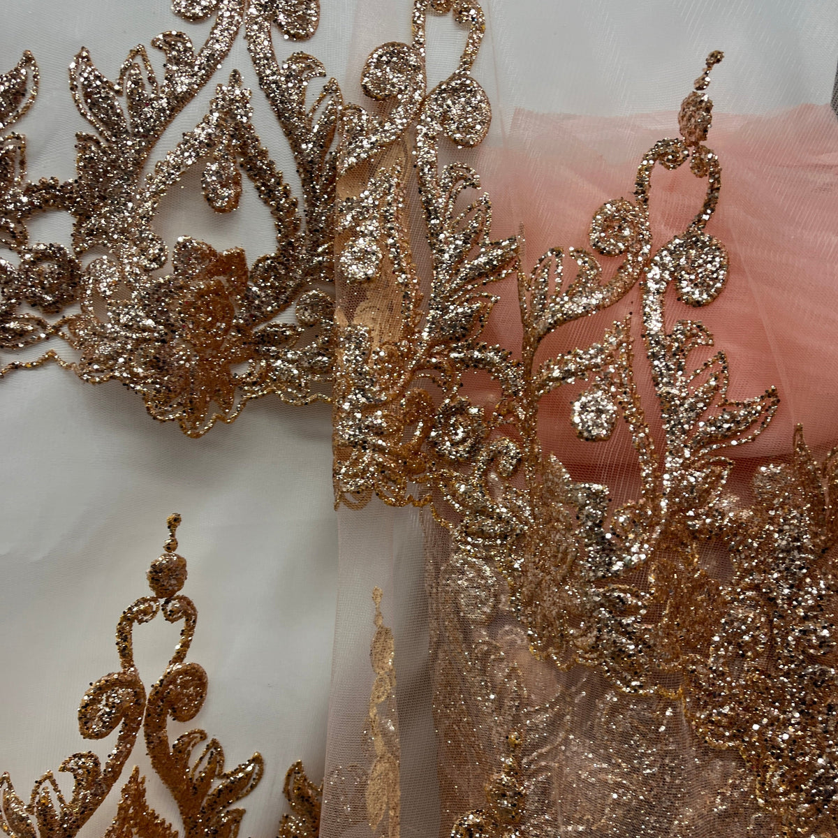 1 Yard Glitter Mesh Fabric 100% Polyester, Sparkling Sheer Lace Material