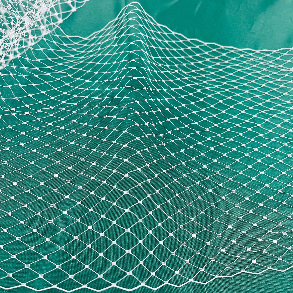 1 Yard Bandeau Veil Tulle Mesh Fabric | 9" Width | Fine Netting for Bridal, Birdcage Veils & Costumes