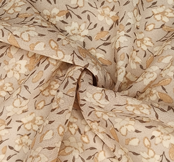 1 Yard Rose Dust Chelsea Chiffon Fabric, Sheer Lightweight Polyester, 58/60" Width