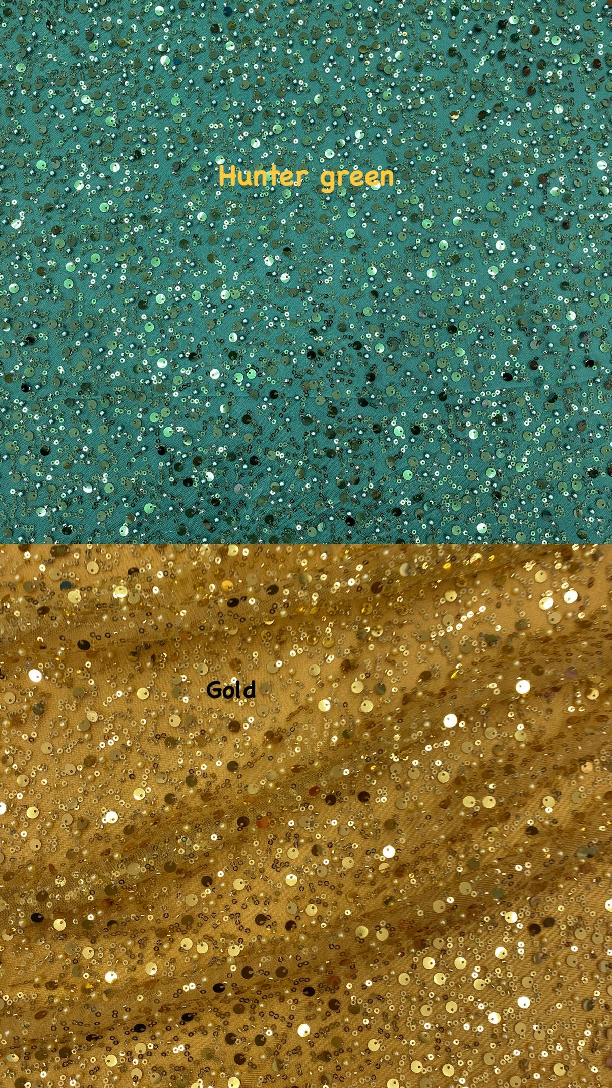 1 yard hunter green beaded sequin mesh lace fabric for dresses gowns overlays 54'' design width