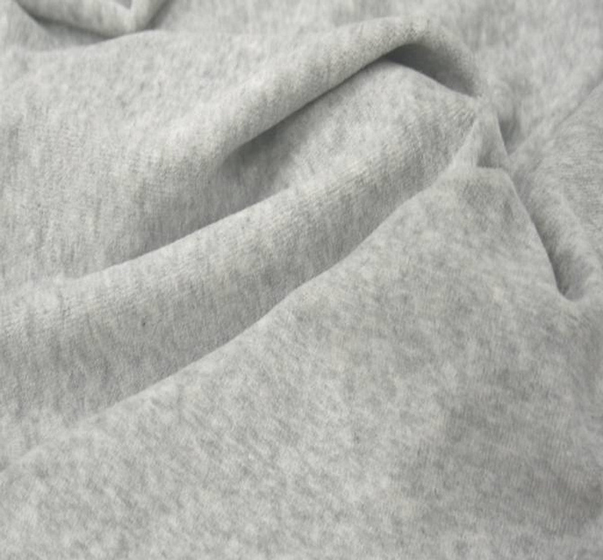 1 Yard CVC Velour Solid Heather Gray Fabric, 58/60? Wide Cotton Polyester Blend
