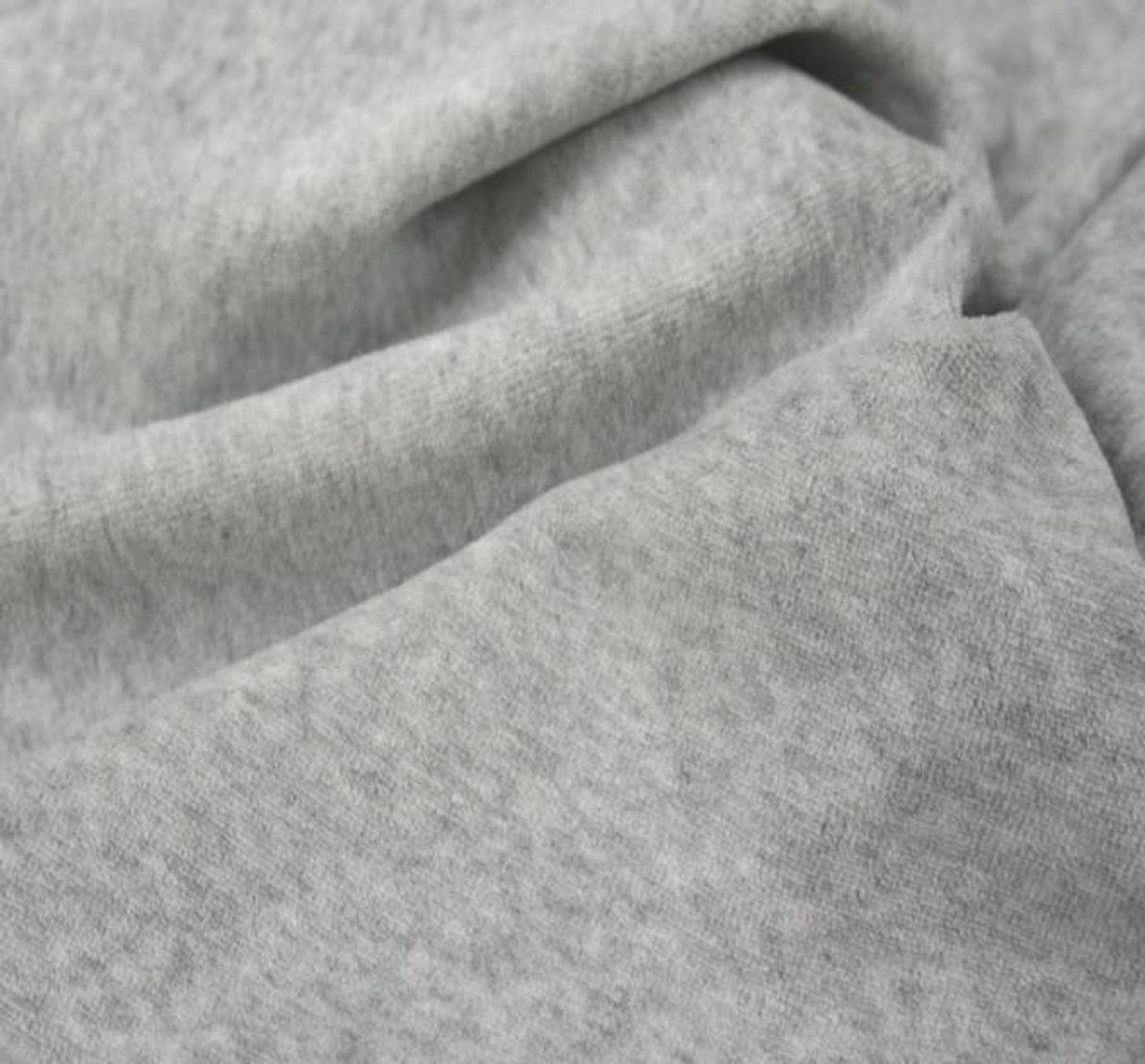 1 Yard CVC Velour Solid Heather Gray Fabric, 58/60? Wide Cotton Polyester Blend