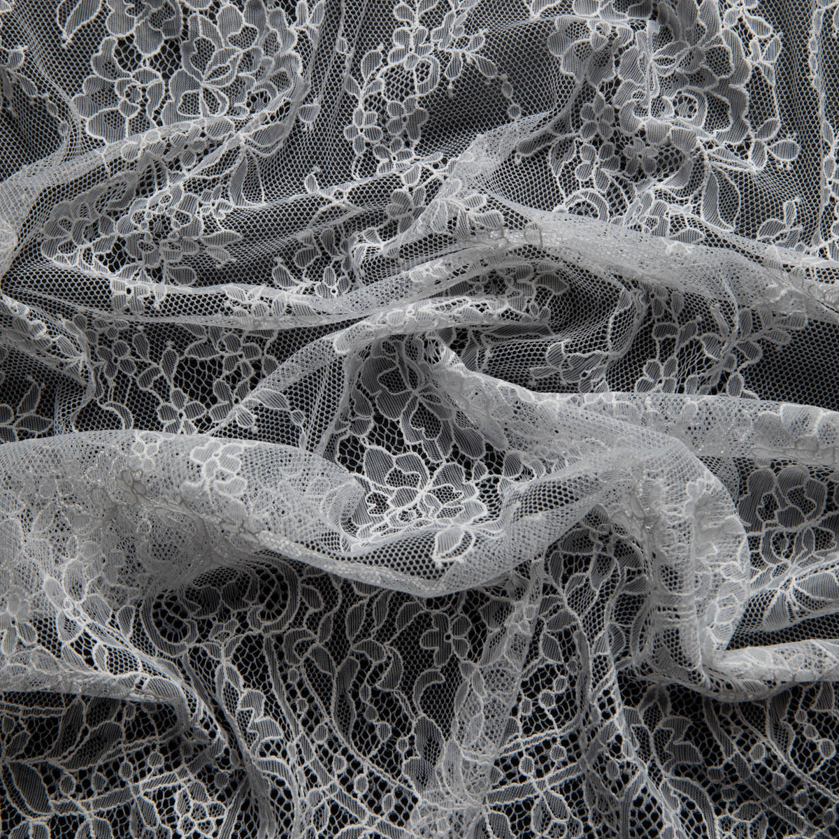 1 Yard Luxurious Chantilly Lace Fabric with Lavish Floral Pattern 54" Wide