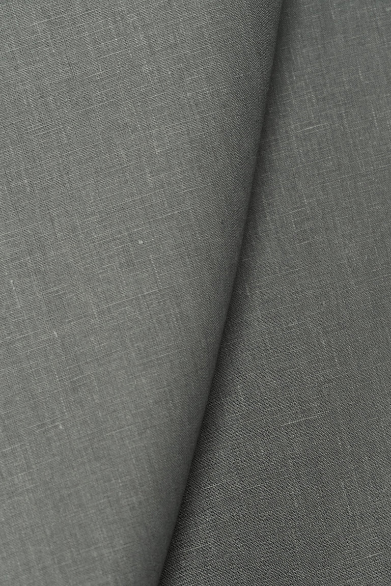 1 Yard Pure Linen Fabric Charcoal Midweight Solid 7.5 oz 58 Inches Wide
