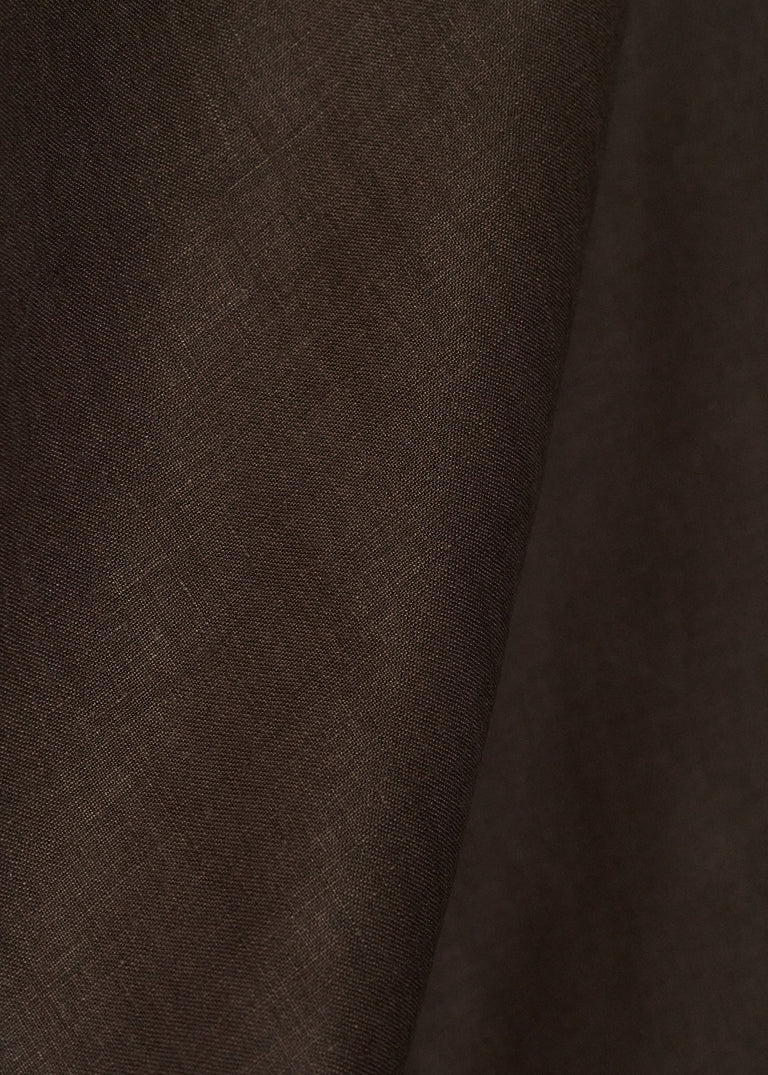 1 Yard Pure Linen Fabric Chocolate Midweight Solid 6.5 oz 58 Inches Wide