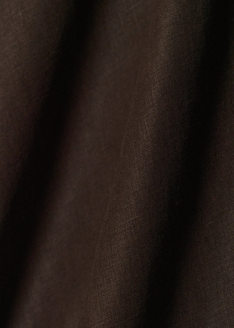 1 Yard Pure Linen Fabric Chocolate Midweight Solid 6.5 oz 58 Inches Wide