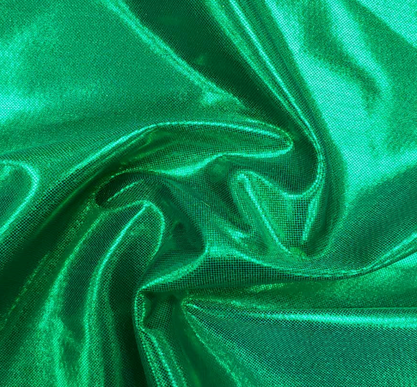1 Yard Green Computer Foil Fabric 44/45" Wide, Lightweight Polyester for Dancewear, Costumes & Décor