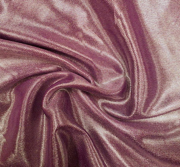 1 yard Computer Foil Magenta/Silver Fabric, Lightweight 100% Polyester Apparel & Dancewear Material, Width 44/45"