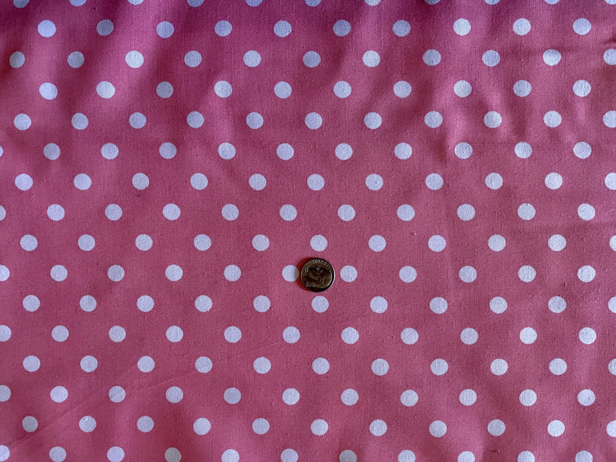 1 Yard Multi-Color Small Polka Dot Poly Cotton Fabric for Crafts Bedding Sewing Masks 60" Width