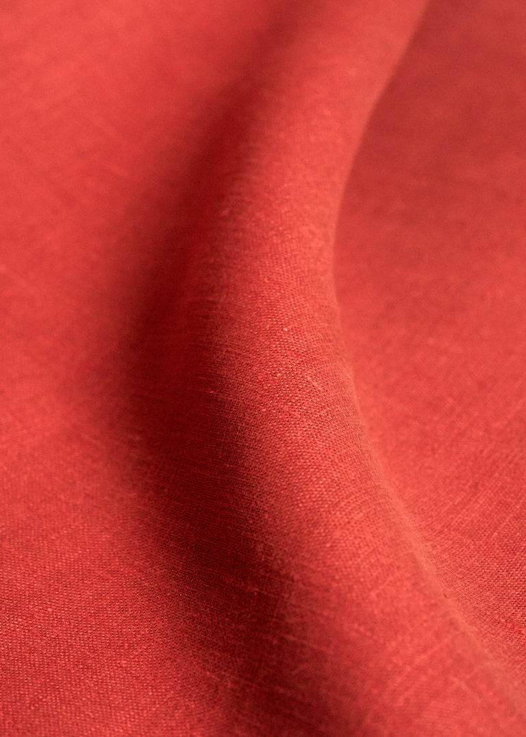 1 Yard Pure Linen Fabric Coral Midweight Solid 7.5 oz 58 Inches Wide