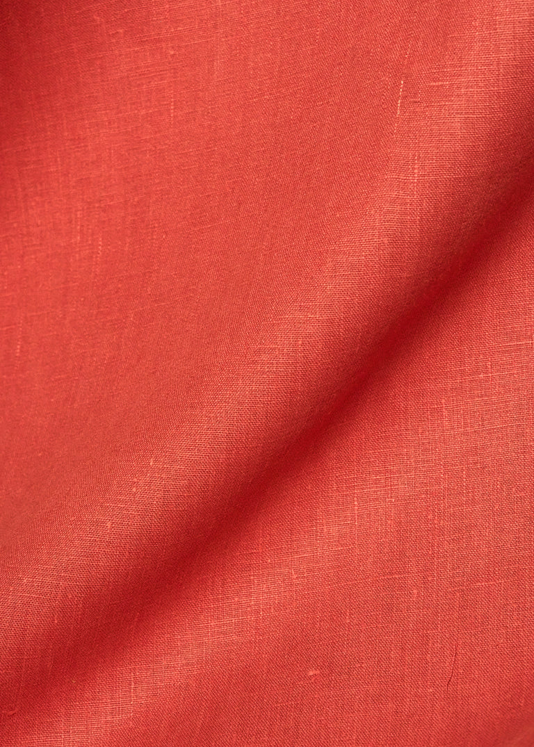 1 Yard Pure Linen Fabric Coral Midweight Solid 7.5 oz 58 Inches Wide