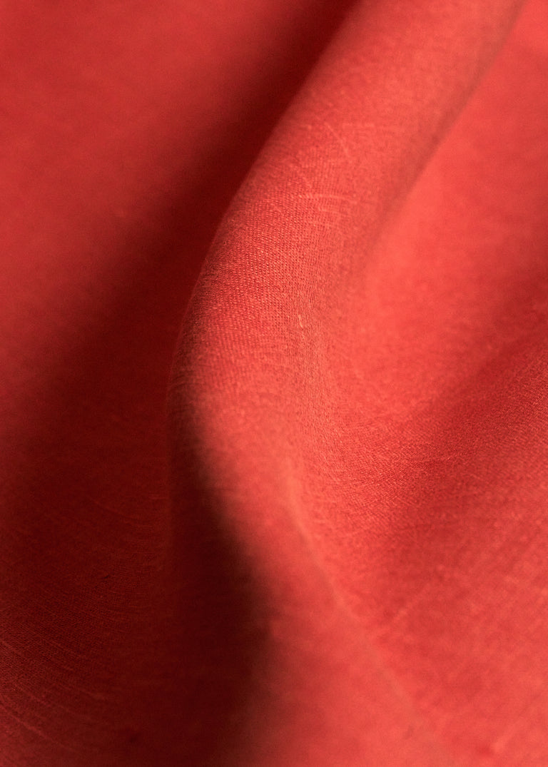 1 Yard Pure Linen Fabric Coral Midweight Solid 7.5 oz 58 Inches Wide