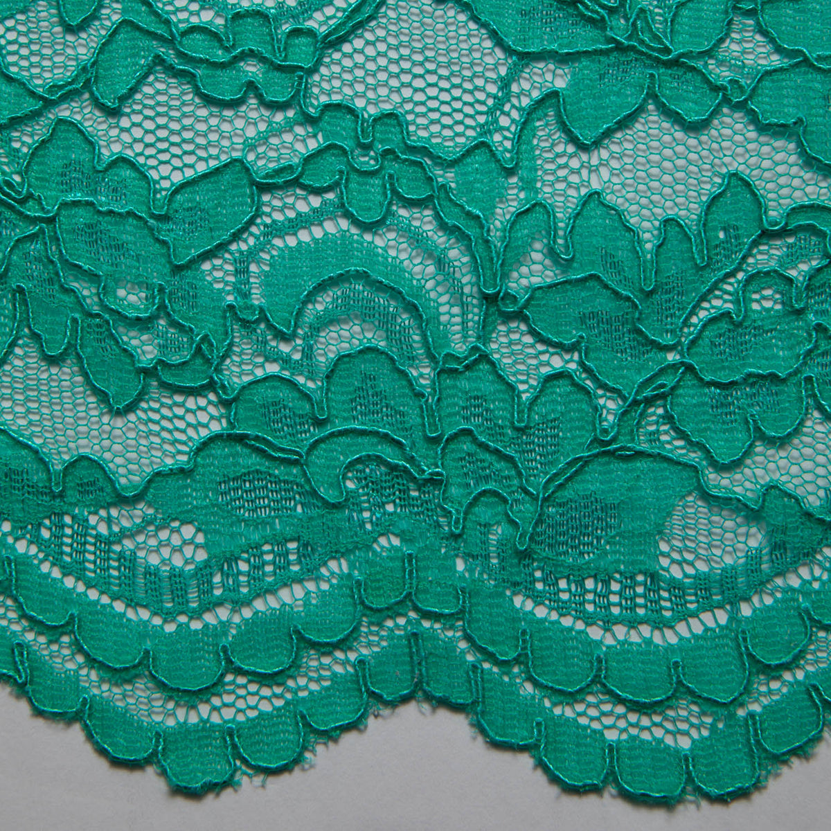 1 Yard Corded Raschel Lace Fabric with Elegant Floral Pattern, 52/54" Wide