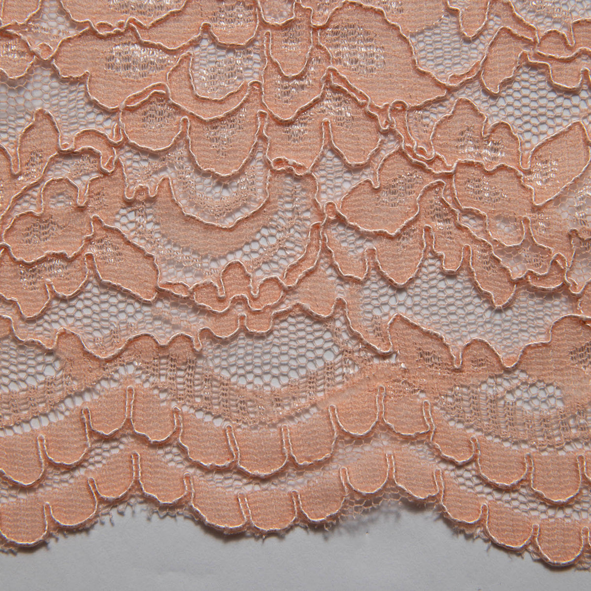 1 Yard Corded Raschel Lace Fabric with Elegant Floral Pattern, 52/54" Wide