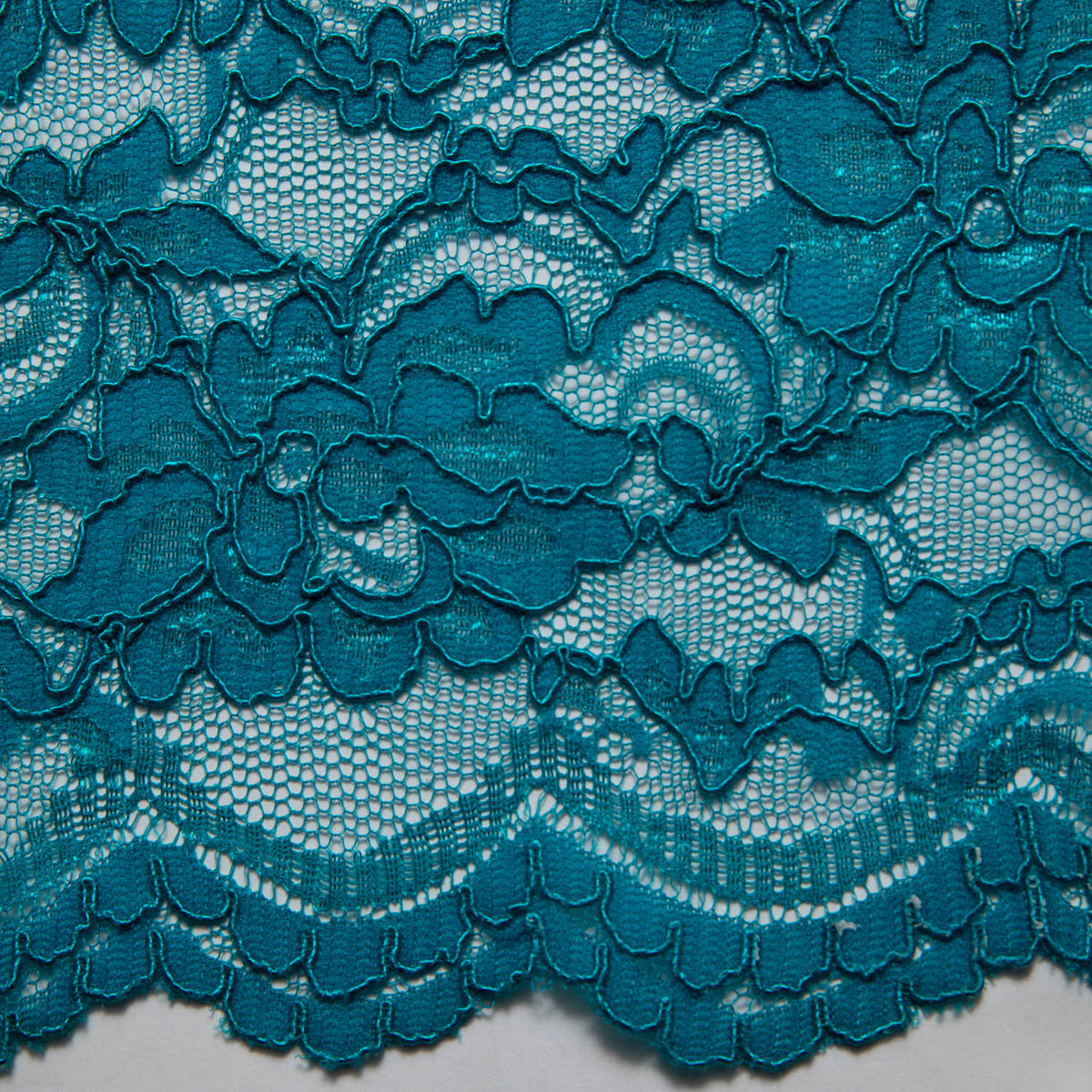 1 Yard Corded Raschel Lace Fabric with Elegant Floral Pattern, 52/54" Wide