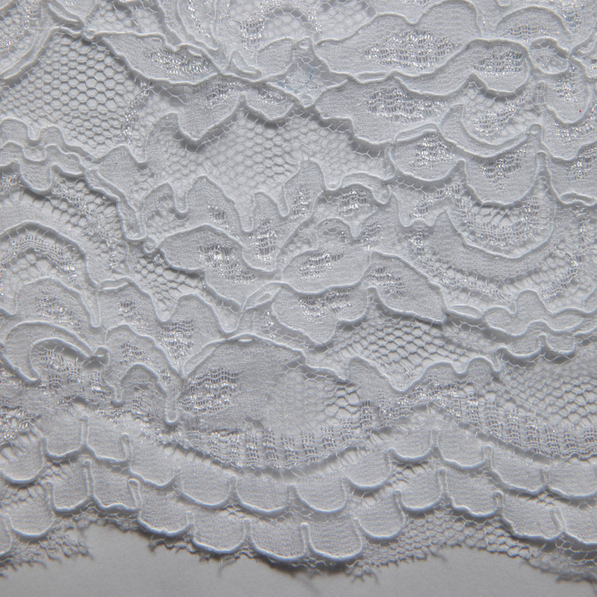 1 Yard Corded Raschel Lace Fabric with Elegant Floral Pattern, 52/54" Wide
