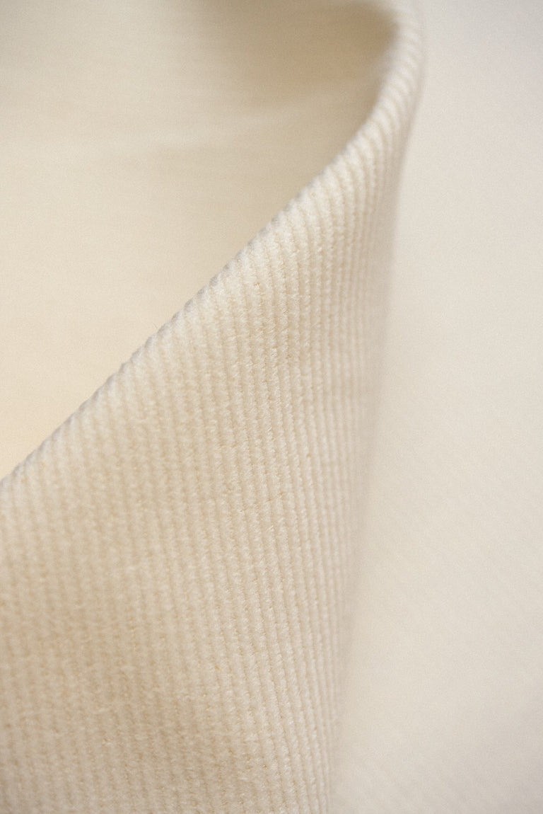 1 Yard Off-White Linen Cotton Blend Corduroy Durable Apparel Fabric 57" Width