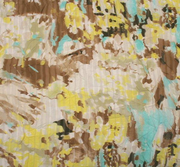 1 Yard Shadow Stripe Chiffon Sheer Lightweight Polyester Fabric, Width 53"