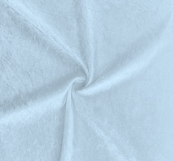 1 Yard Baby Blue Crushed Panne Velour Fabric 58/60" Wide Soft Stretch Velvet 100% Polyester