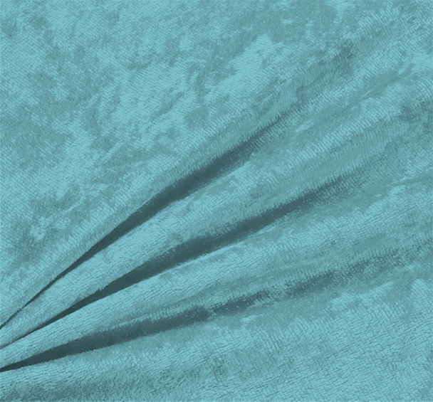 1 Yard Light Teal Crushed Panne Velour Fabric 58/60" Wide, 100% Polyester, Soft Velvet for Apparel, Decor & Crafts