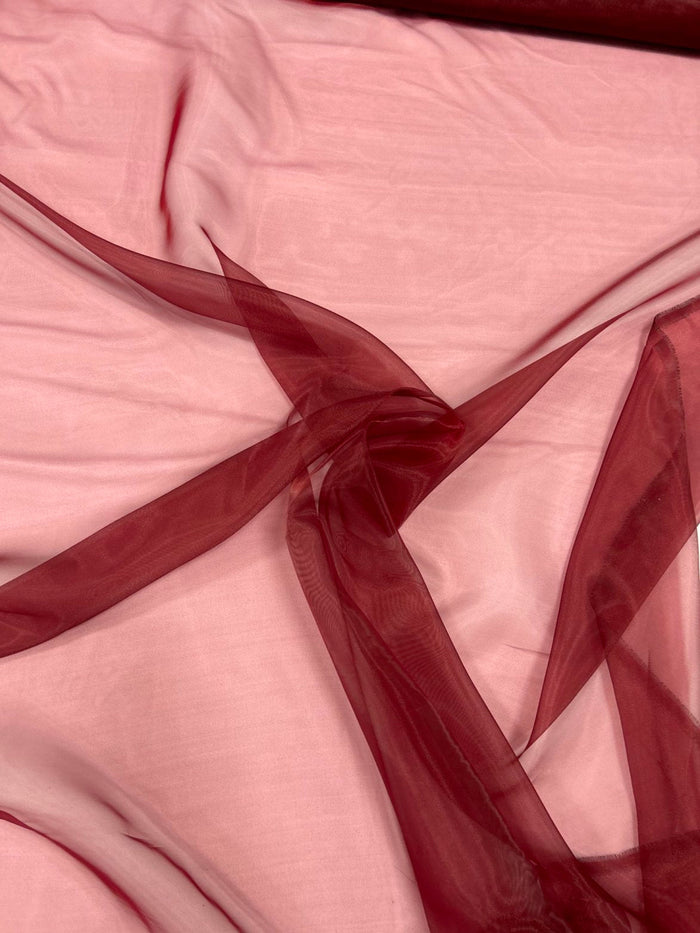 1 Yard Crinkle Barbie Organza Fabric Two Tone Sheer Polyester for Decor Events & Crafts