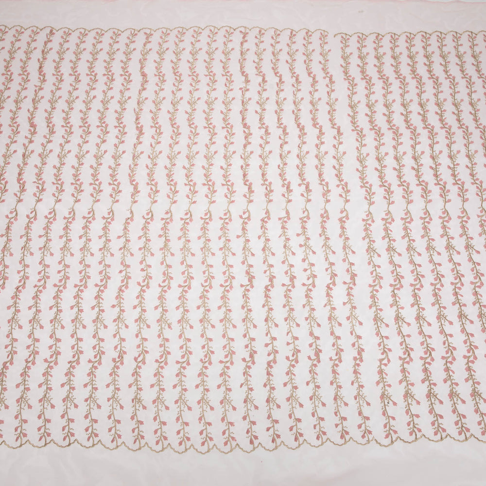 1 Yard Tulle Lace Fabric Embroidered Applique Intricate 3D Pattern Elegant 52/54" Wide