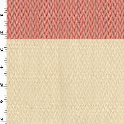1 Yard Coral Beige Indoor/Outdoor Texture Stripe Dobby Decor Fabric Upholstery 56 Inches Width