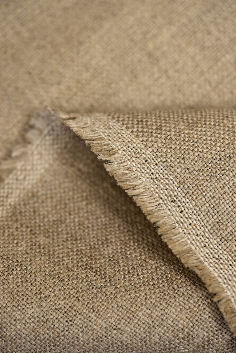 1 Yard Solid Dark Natural Pure Irish Linen Fabric 15.5 oz Softened 54 Inches Wide