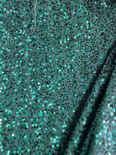 1 Yard Sequin Taffeta Fabric Sparkling Polyester for Events Costumes and Décor